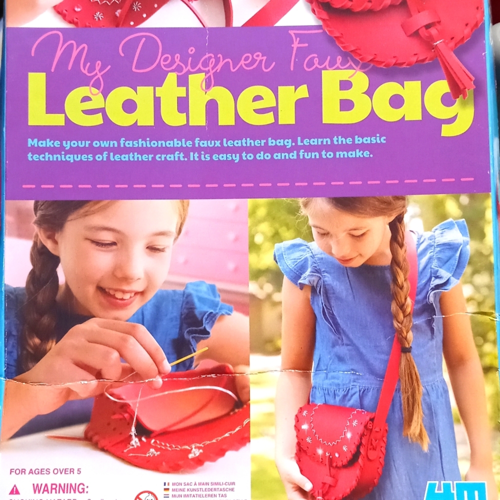 Make your own Leather Bag Kids Craft Kit NEW
